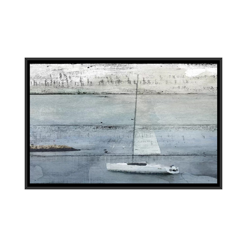 «La Barque Neptune», impression sur toile, H 32 po x l 48 po x P 1,5 po, Toile avec cadre noir, Pas de tapis