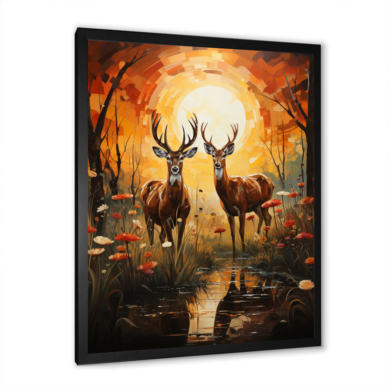 Chalmette, savane africaine symphonie II, H 44 po x l 34 po x P 1,5 po, Cadre photo noir
