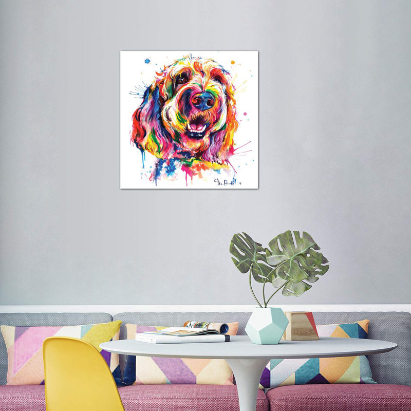 " Goldendoodle " by Weekday Best, 37" H x 37" W x 1.5" D, Wrapped Canvas