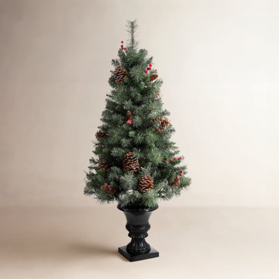 Green Artificial Christmas Tree with 100 Clear/White Lights