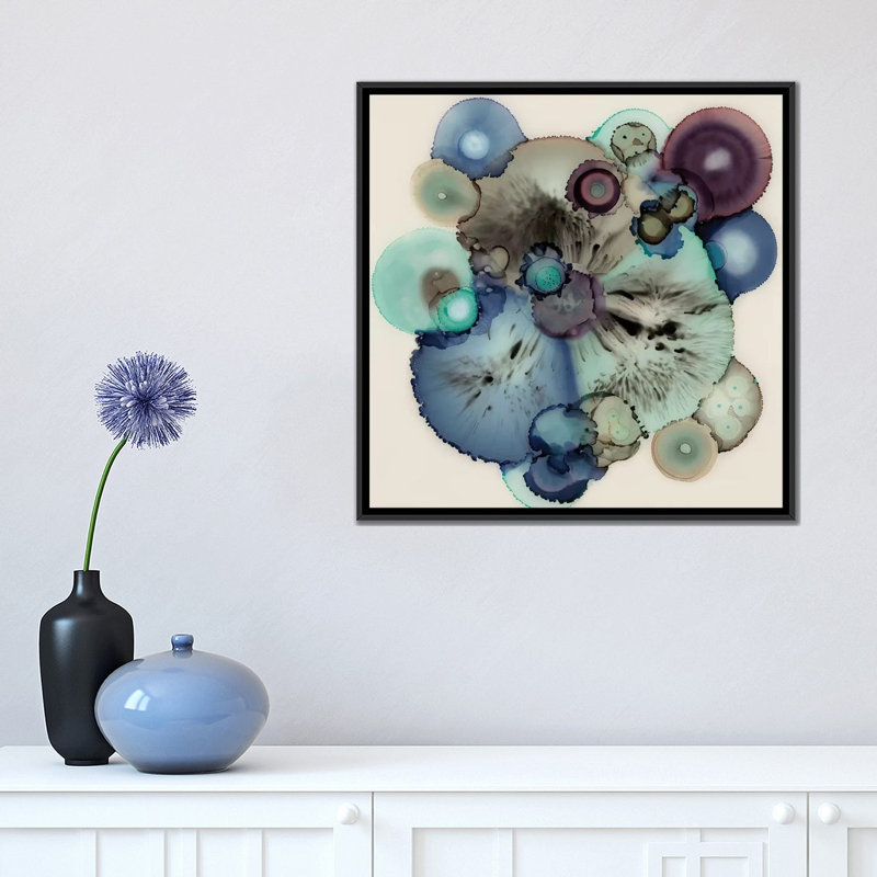 « hypothèse », impression sur toile, H 18 po x l 18 po x P 1,5 po, Toile avec cadre flottant noir, Pas de tapis