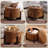  Faux Leather Upholstered Round Ottoman with Storage-411347301
