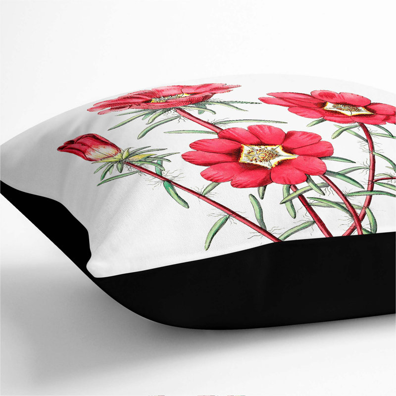 Square Throw Cushion, Black, 55cm H x 55cm W x 20cm D