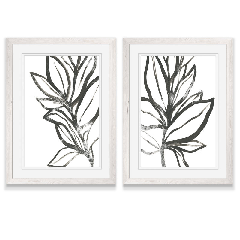 " Leaf Instinct I " by Vincent Van Gogh 2 - Pieces, 20" H x 16" W , White, Framed Print with Mat
