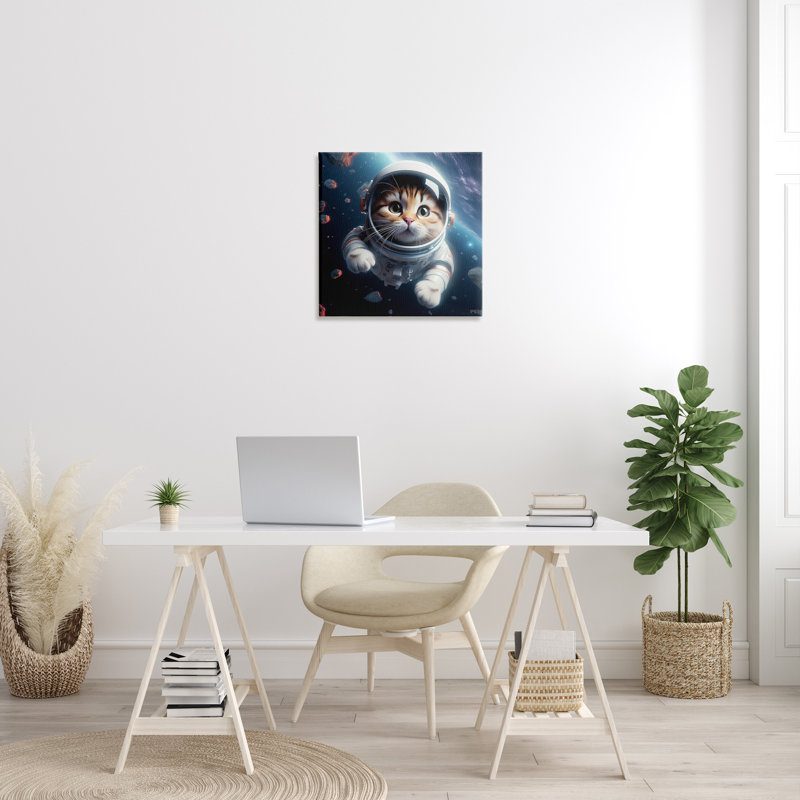 «Astronaut Cat in Space» par RB, H 24 po x l 24 po