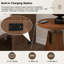 Queen Murphy Bed with Charging Station & Storage Drawer, Natural-632268285