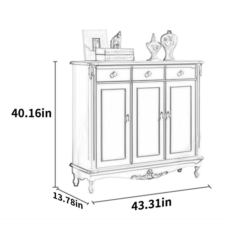 Armoire de rangement Fine Carved Art, Brun-roux