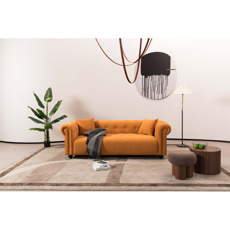 Canapé 90,55 "avec coussins, Orange