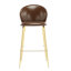 Tabouret de bar d'intérieur rembourré Kira, structure en métal, ensemble de 2