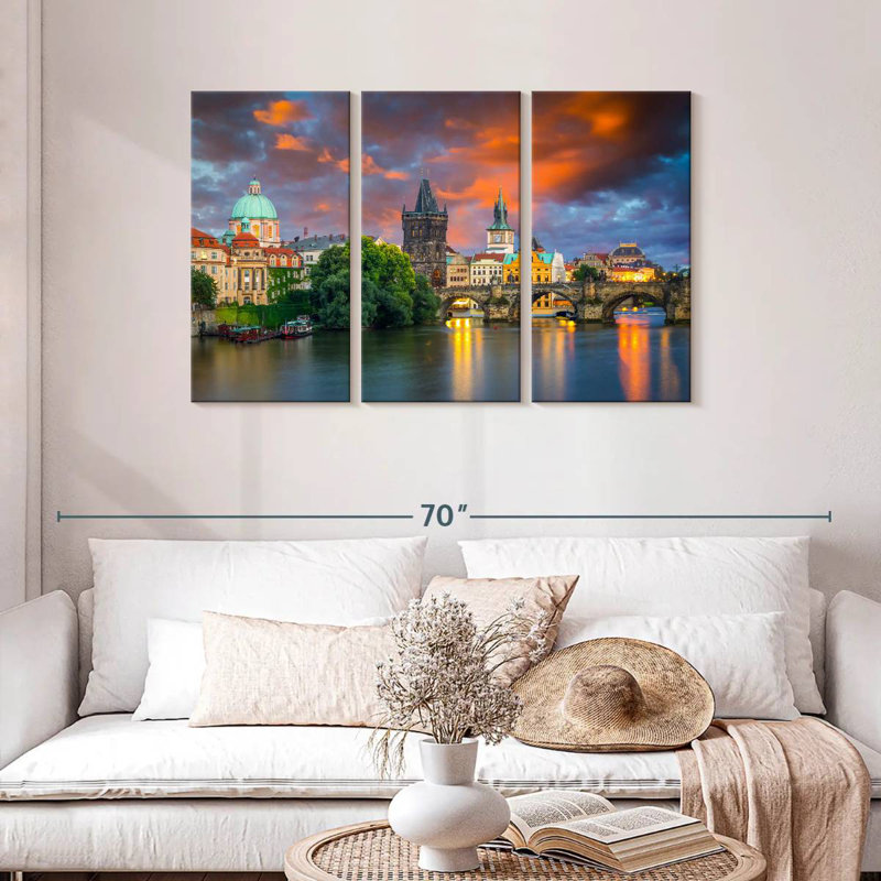 Lilie Vltava Charles Bridge, 28" H x 45" W