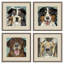 «Dog Collage I S / 4», impression sur papier 4 pièces