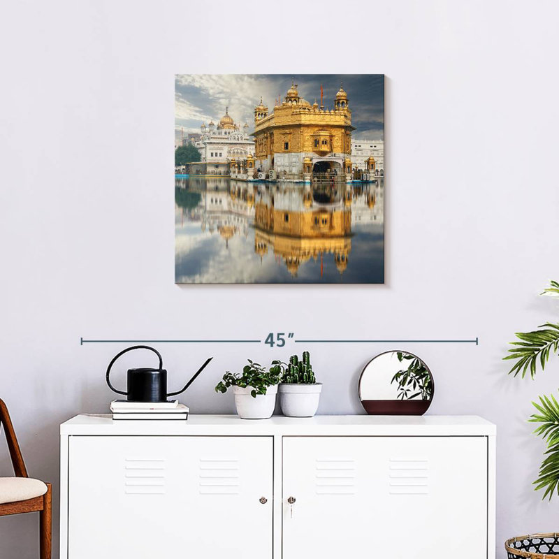 Temple d'or de Nicci en Inde, 24" H x 24" W
