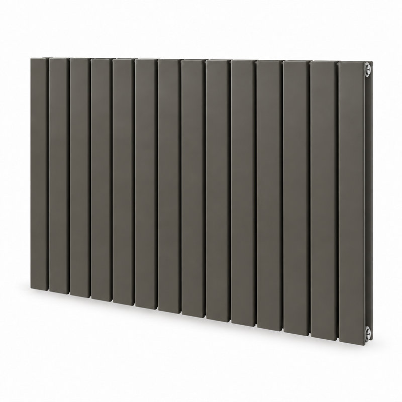 Horizontal Flat Panel Radiators, 60cm H x 27.2cm W x 5.8cm D, Grey