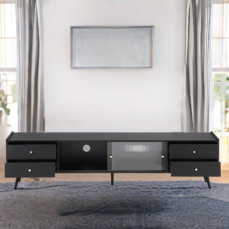 Crédence de rangement 66,9 W, Noir / brun