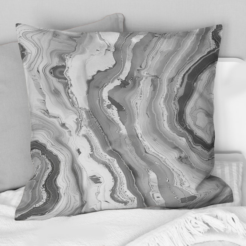 Marble Throw Pillow, 18"H x 18"W