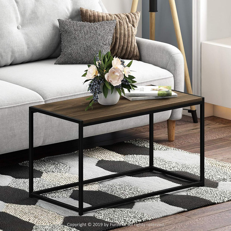 Glenva Single Coffee Table, Columbia Walnut, Black