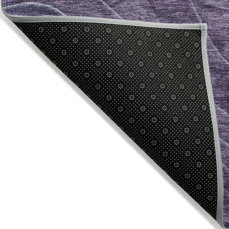 Tapis d'extérieur lavable abstrait mauve et gris 3 pi x 5 pi