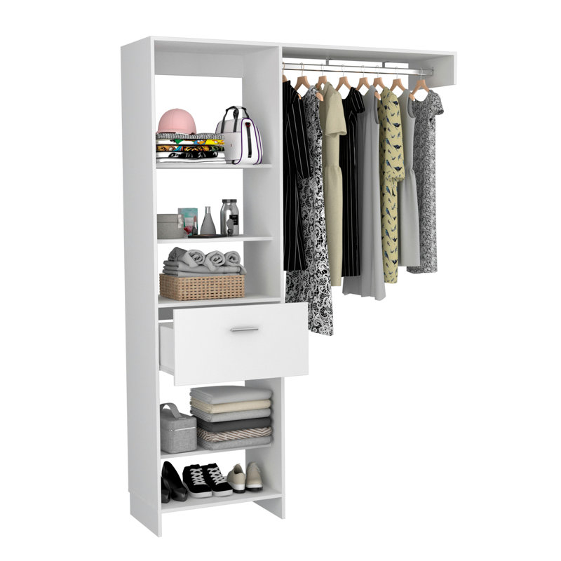 150 système de garde-robe britannique, chambre à coucher, blanc