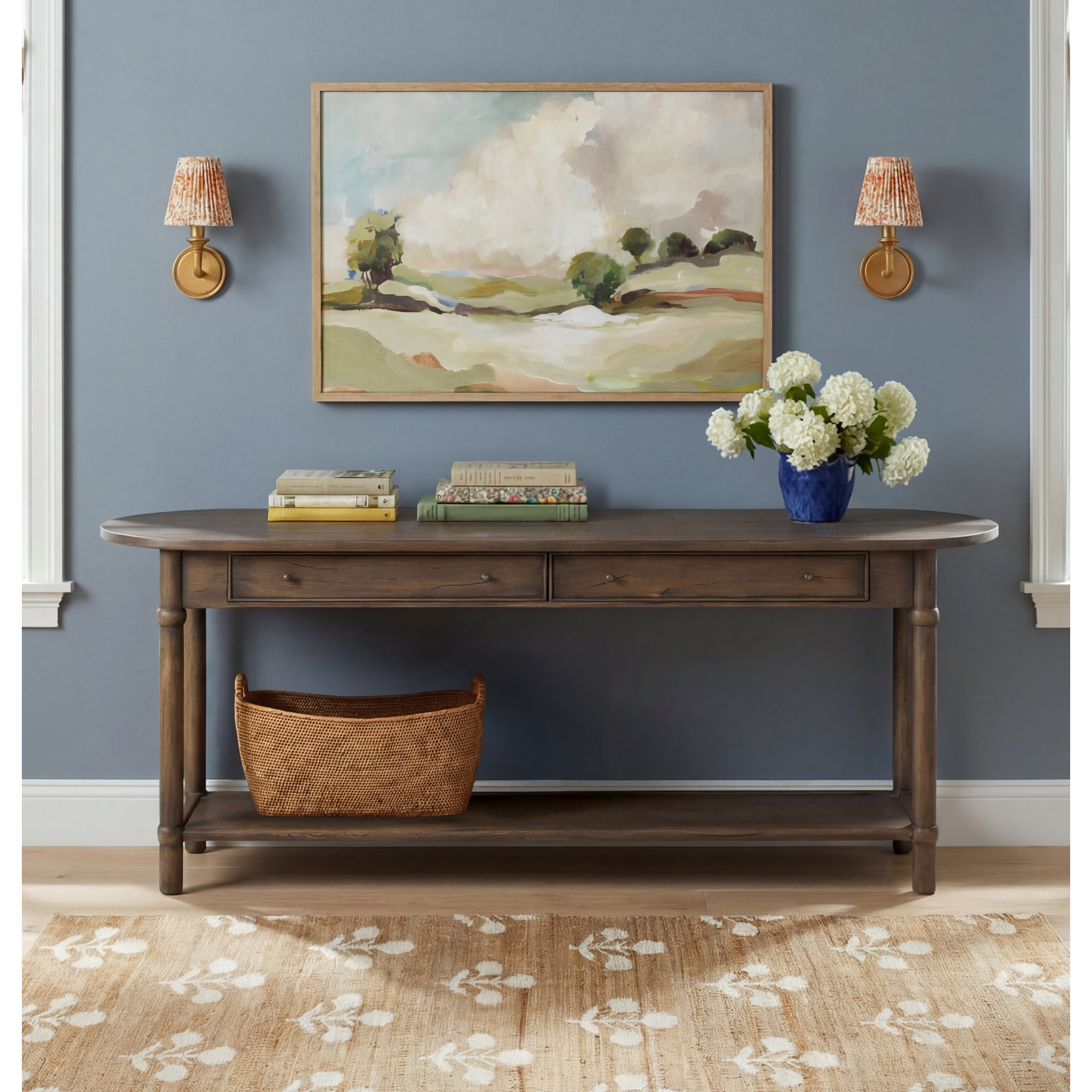 Charnes Console Table, Brown