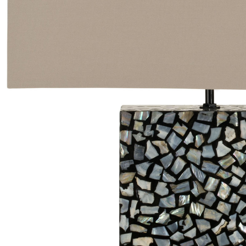 Lampe de table 16,5 "Regis, Gris anthracite