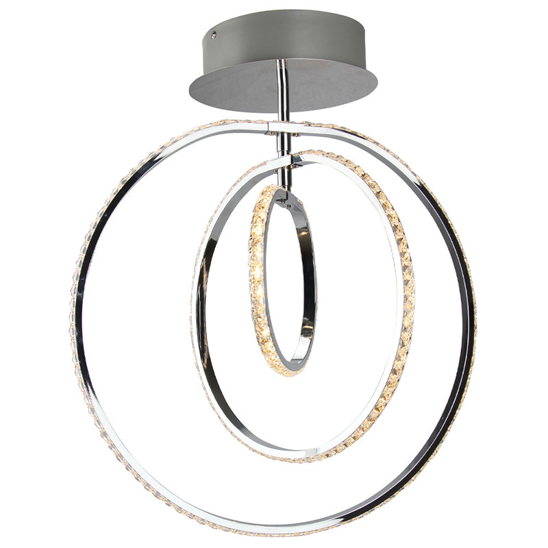 Plafonnier semi-encastré 3 lumières DEL 18,2 po
