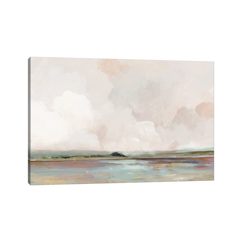 Lever de soleil rose, H 8 po x l 12 po x P 0,75 po, Pas de tapis, Toile tendue