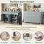 Buffet avec tablettes réglables, 2 tiroirs et 4 portes-81762497
