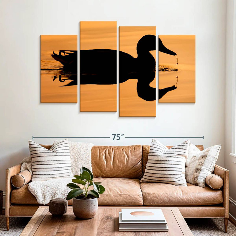 Silhouette de canard colvert Brampt, H 42 po x l 68 po