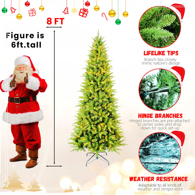Arbre de Noël mince 4 pi, 4'