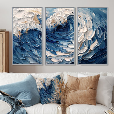 Daijanay - Ensemble d'art mural vagues côtières