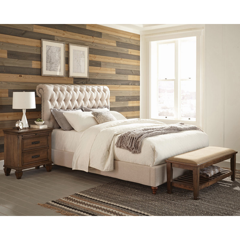 Lit-bateau tapissier Wightman, Grand, Revolution Performance beige
