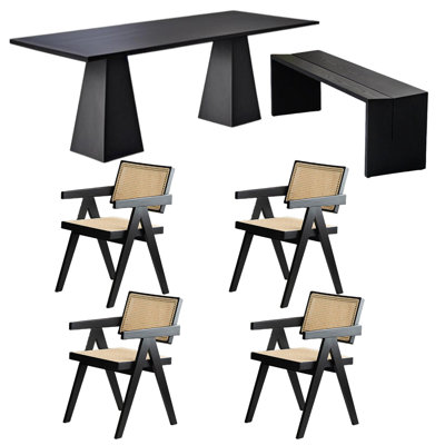 Solid wood versatile dining table sets