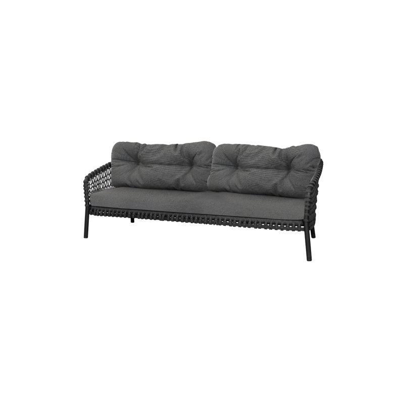 Ocean Large 3-Seater Sofa Cushion Set, Gray Sunbrella®