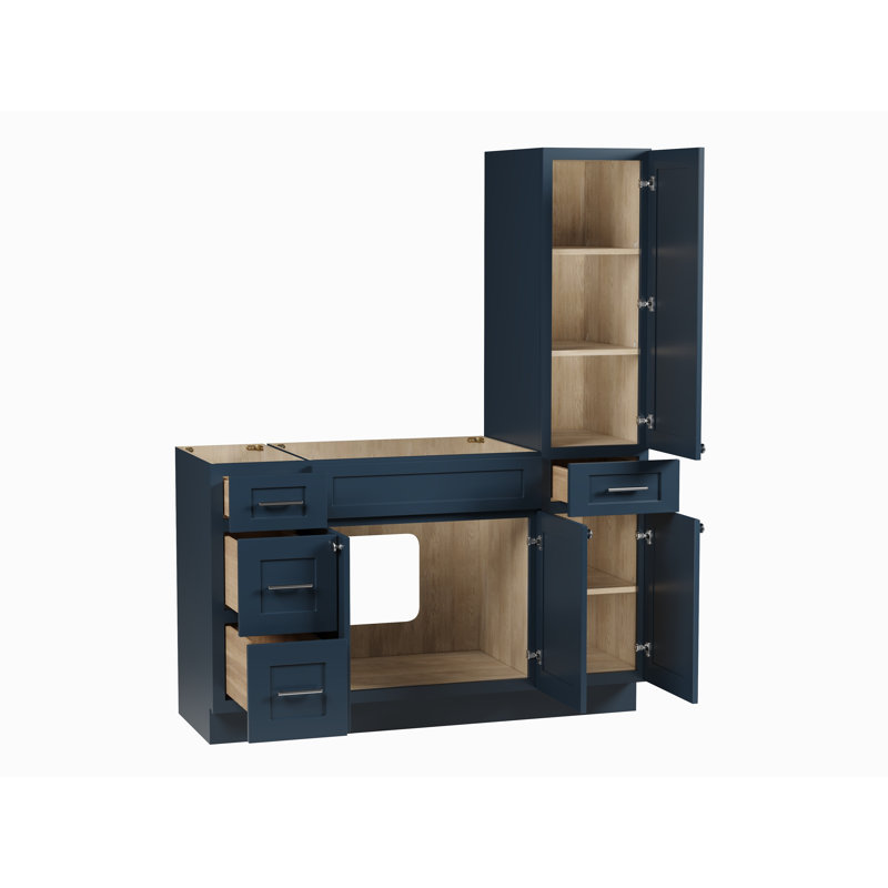 Meuble-lavabo simple 57 po Disar, Bleu