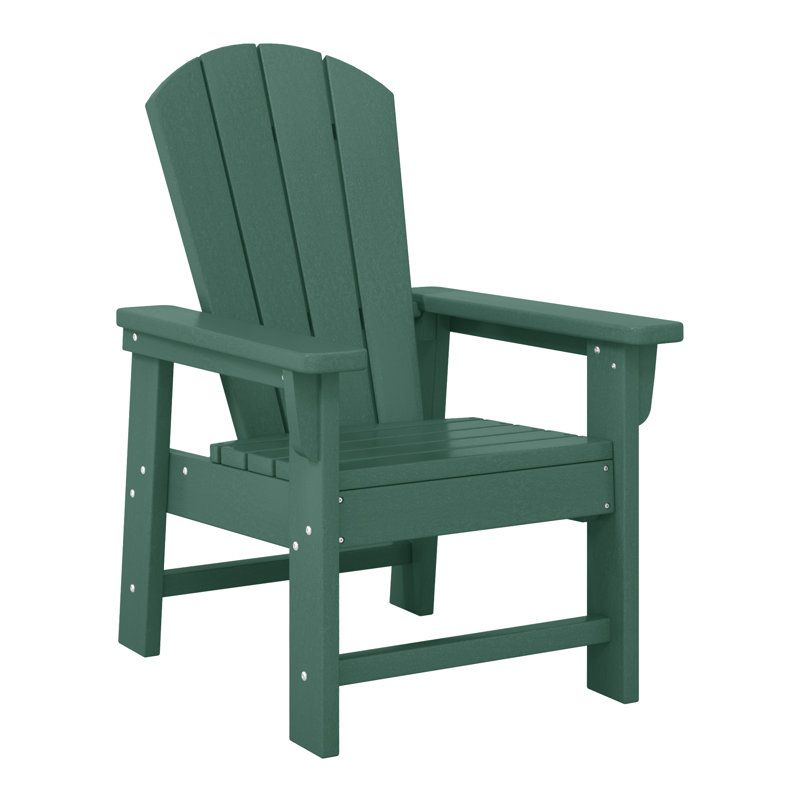Laguna Kids All-Weather Poly Adirondack Chair, Dark Green