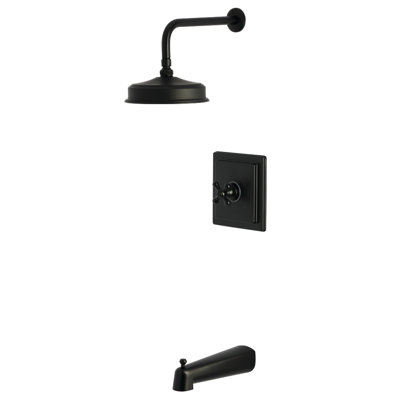 Robinet de baignoire et douche à pression équilibrée à poignée simple Kingston Brass Revival
