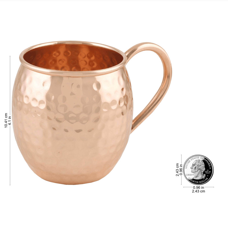 Laskowski 21oz. Copper Stemless Wine Glass Set