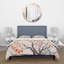 Ensemble de housse de couette fleurs rouges et bourgeons rouges sur le printemps-66393378
