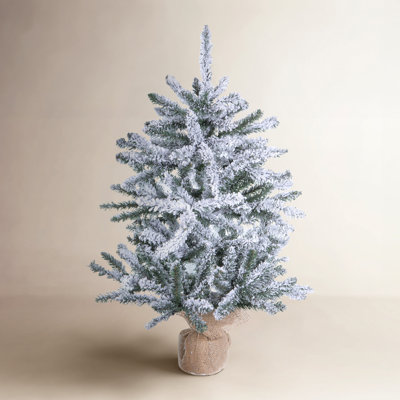 Flocked Anoka Pine Pre-Lit Christmas Tree