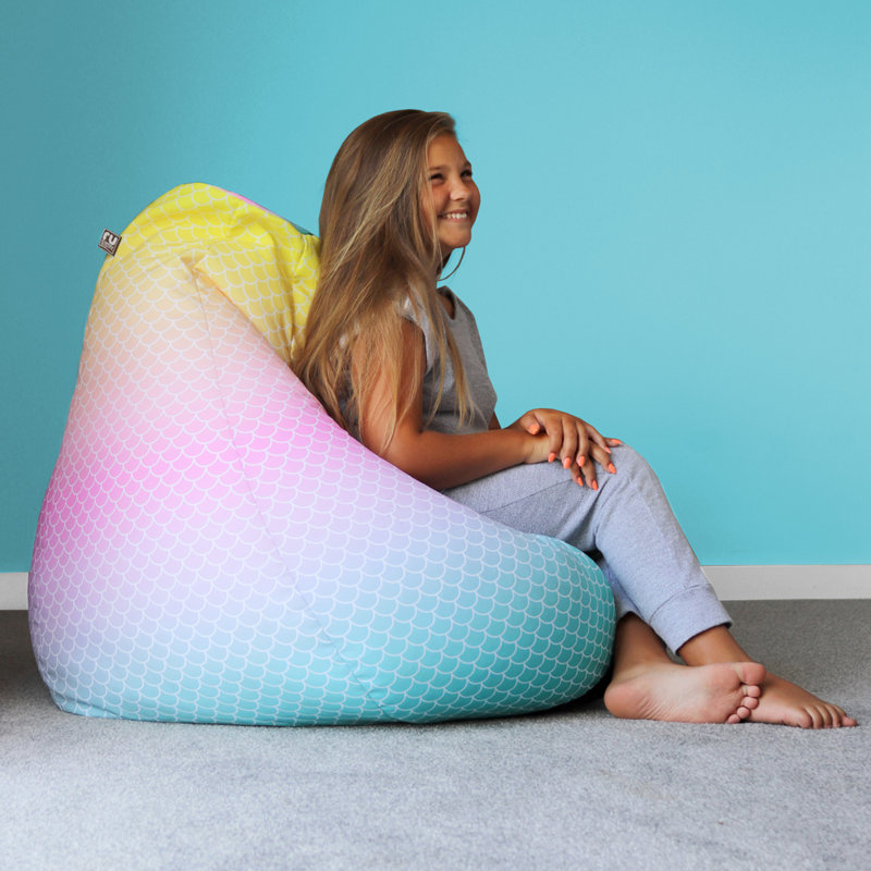 Printed Extra Large Classic Beanbag And Footstool Bundle