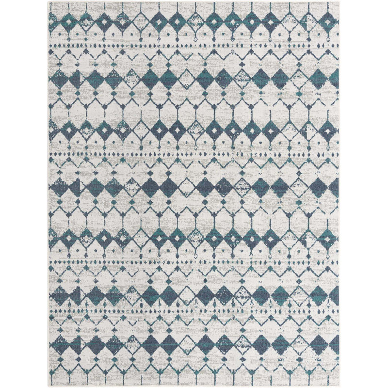 Geometric Indoor / Outdoor Rug, Rectangle 7'10" x 10'