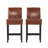 Upholstered Counter Stool With Solid Wood Frame,Set Of 2-1275093310