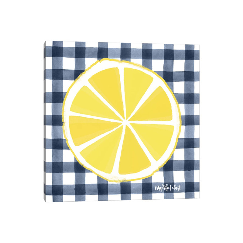 Lemon Slice by Imperfect Dust - Wrapped Canvas Painting, 30.48 cm H x 30.48 cm W