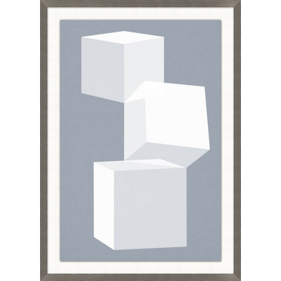 Falling Cubes 3 Framed Print