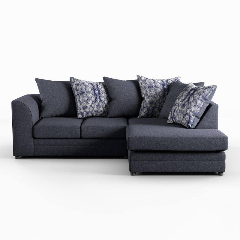 Ellaria Missy Corner Sofa, Right Hand Facing, Navy