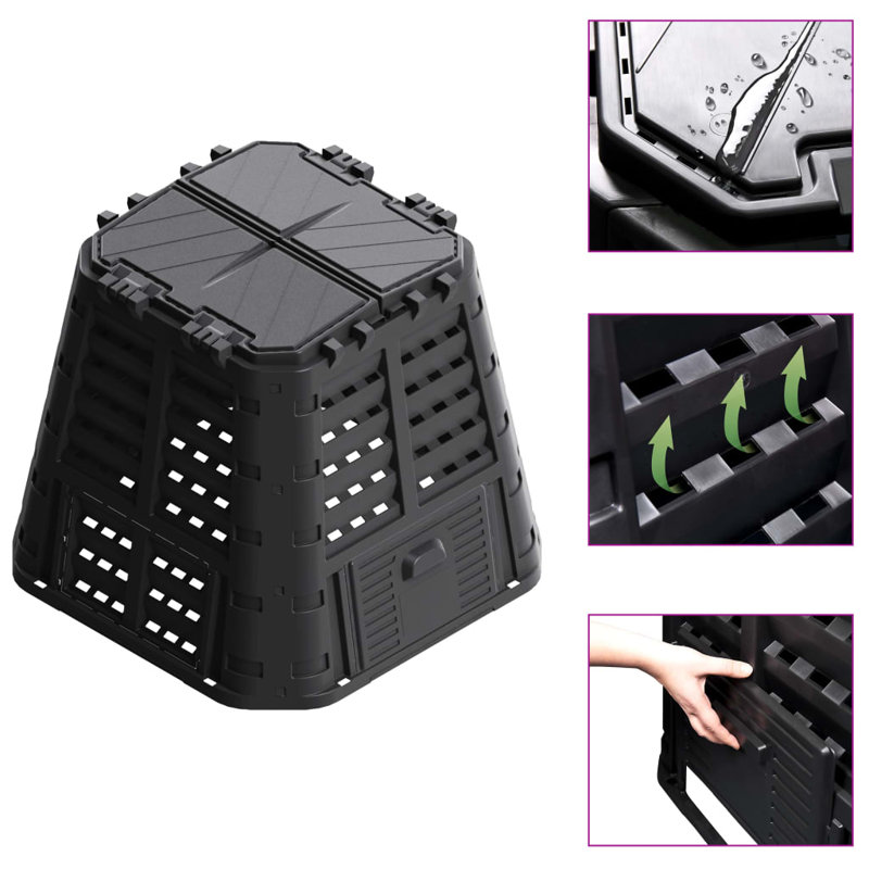 Cairns Plastic Stationary Composter with Latching Lid