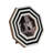 Geometric Octagonal Photo Frame Resin Wood Glass Contemporary Design