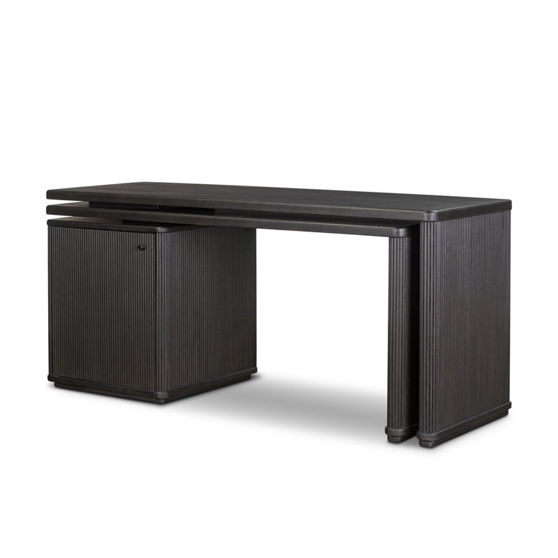 Weston Rotating Desk-Black Parawood