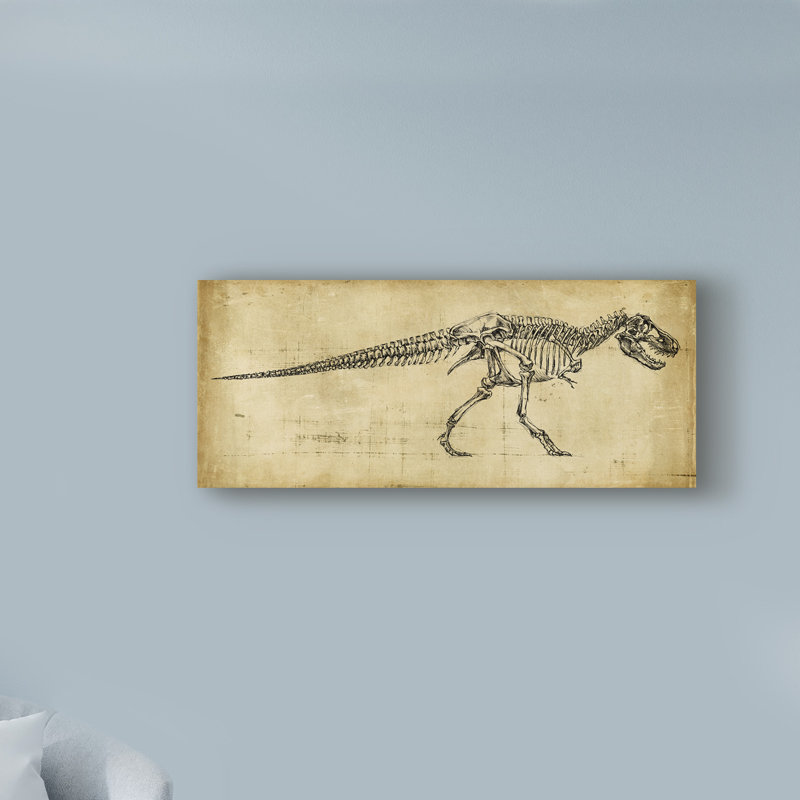 « tyrannosaure rex study », reproduction d’art sur toile tendue, H 14 po x l 32 po x P 2 po
