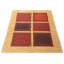 Tapisserie naturelle rouge kilim 4 pi 10 po x 6 pi 5 po